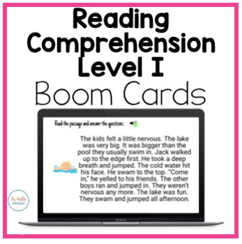 Reading Comprehension Level I Interactive Boom Cards