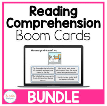 Reading Comprehension Interactive Boom Cards Bundle
