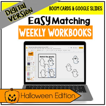 DIGITAL Easy Matching Weekly Workbooks - Halloween Edition