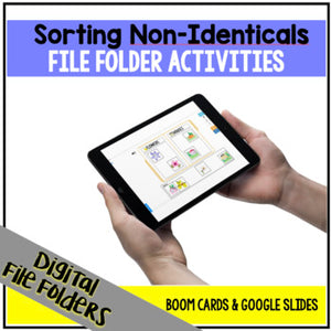 DIGITAL Sorting Non-Identical Items File Folder Activities