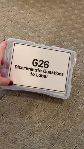 Discriminate Between Different Questions Task Cards [ABLLS-R Aligned G26]