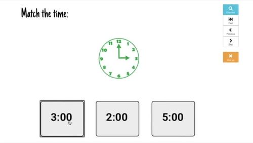 Telling Time Interactive Boom Cards