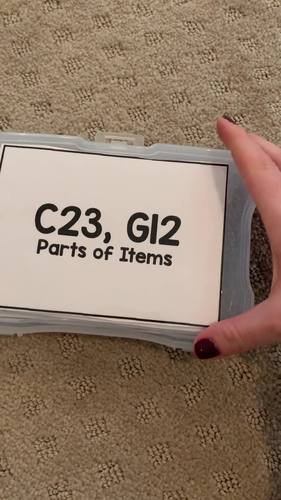 Parts of Items Task Cards [ABLLS-R Aligned C23, G12]